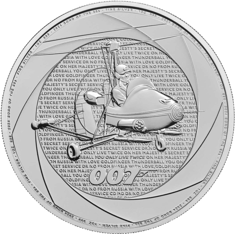 United Kingdom, 2 Pounds 2024 – James Bond "Bond Films of the 1960s" (1 oz Fine Silver)