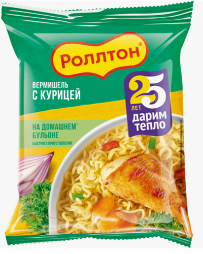 Вермишель Ролтон со вкусом курицы 60г