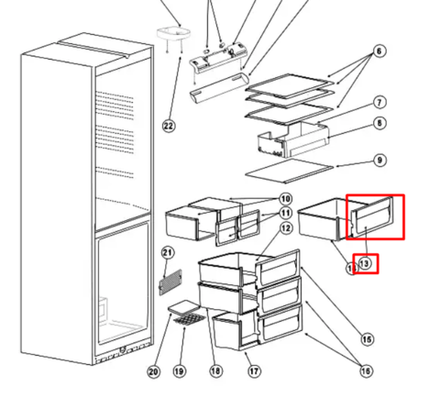 Панель овощного ящика для холодильника Indesit (Индезит)/Ariston (Аристон) - 375758, 488000375758