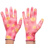 Перчатки нейлоновые «Фантазия-Маргаритки» с резиновым покрытием полуоблитые 8 р-р ДоброСад