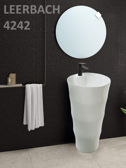 Раковина напольная  WeltWasser WW LEERBACH 4242 GL-WT 420х420х830