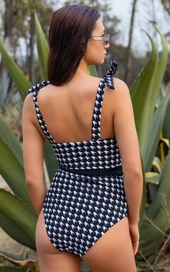 Купальник SF-73 Черный-Белый