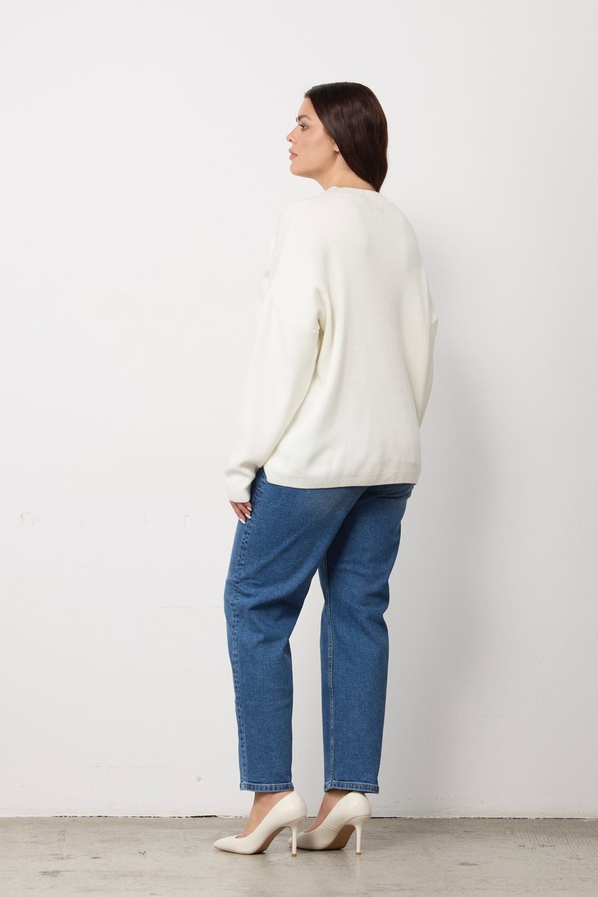 Джинсы Mom fit, синий