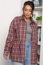 Рубашка хлопковая Джанет (винный) Б14274-4М LT Collection