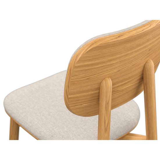 Стул с обивкой saga, рогожка, бежевый