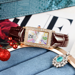 KANGOL Quartz Movement Genuine Leather Strap Watch Women"s Watch White Dial KANGOL 655 Green