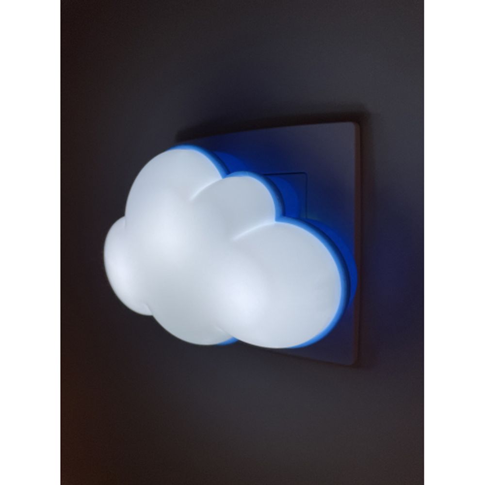 Ночник - светильник светодиодный ЭРА NN-605-LS-W в розетку с датчиком освещенности белый