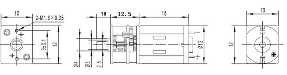 Мото GA12YN20 - (12V20rpm)
