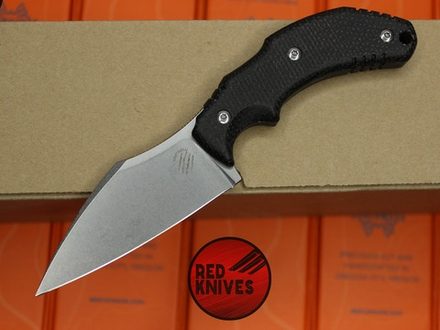 Нож Bastinelli Foreigner - черная микарта, клинок стоунвош