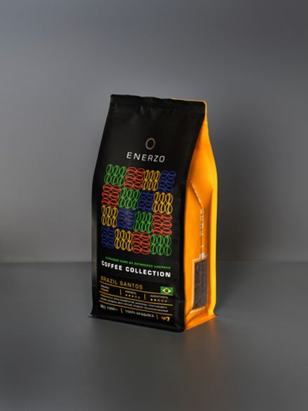 Кофе зерновой Enerzo Бразилия Сантос - 1кг