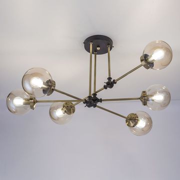 Люстра потолочная CL105165 венге/бронза Планета Citilux