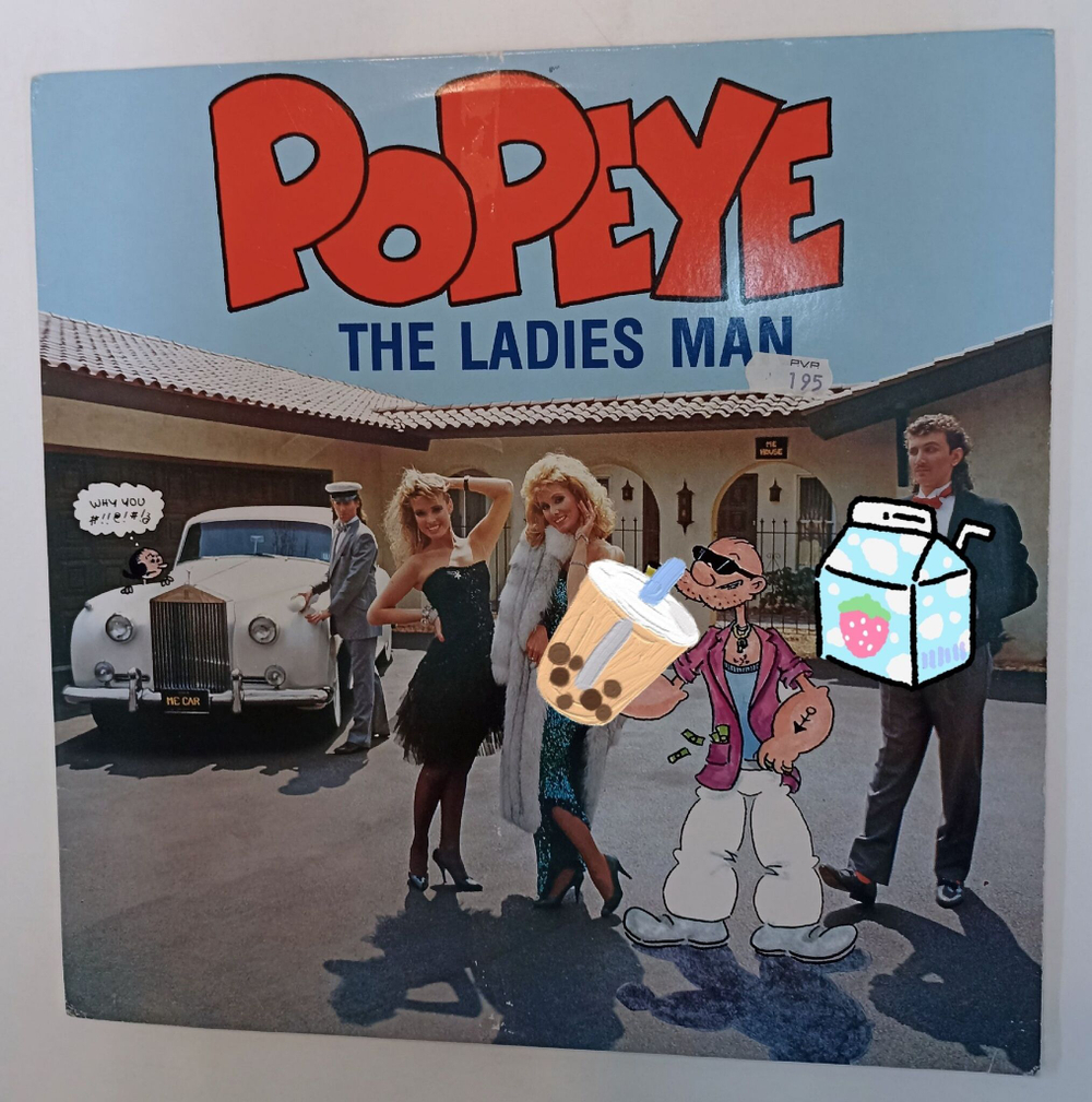 Винтажная виниловая пластинка LP Popeye Popeye The Ladies Man (Голландия 1987)