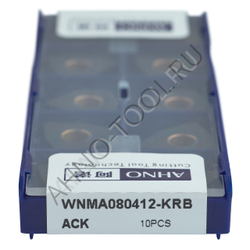 Пластина твердосплавная ISO WNMA080412-KRB ACK20E AHNO по чугуну, получистовая