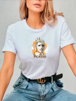 Футболка больших размеров с принтом Пикассо