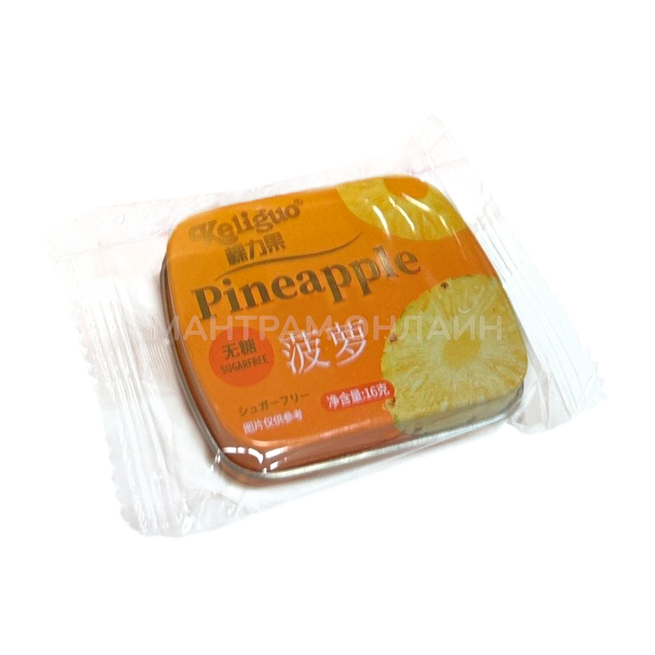 Драже Keliguo PepperMint Sugarfree без сахара со вкусом ананаса 16 г