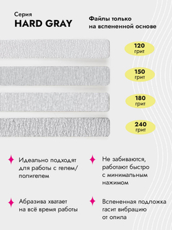 Сменные файлы на вспененной основе HARD GRAY размер Xl Лодка