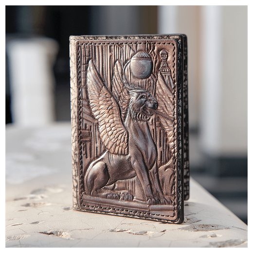 Обложка для документов «Городские мотивы» бордовая