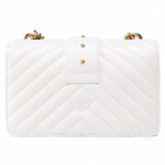 MINI LOVE BAG ICON V QUILT CROSSBODY - white