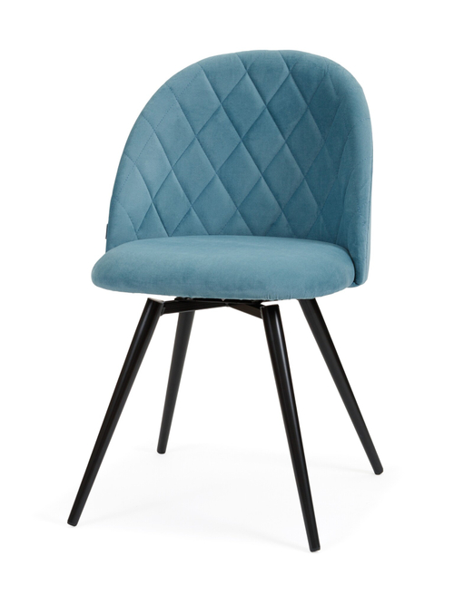 Стул MyFar Джозефина поворотный темно-бирюзовый микровелюр MF1018-1