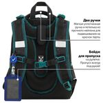 Ранец BRAUBERG PREMIUM, 2 отделения, с брелком, "Space mission", LED ЛАМПОЧКИ, 38х29х16 см, 270599