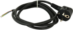 Шнур сетевой с вилкой, черный ПВС 3*1,5 3 метра