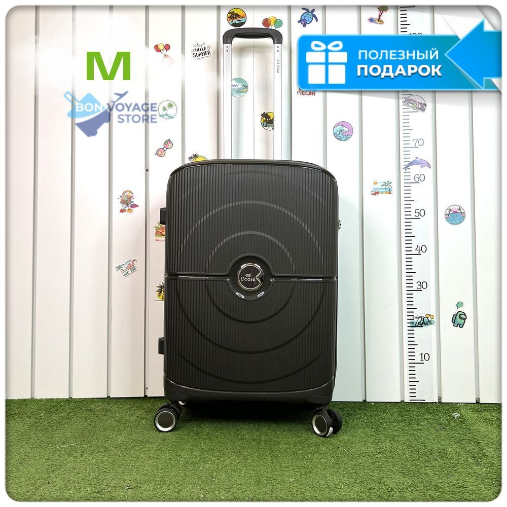 Средний чемодан L'Case Doha, темно-серый