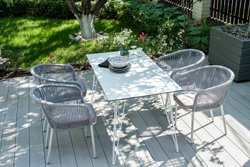 "Руссо" обеденный стол из HPL 150х80см, цвет молочный