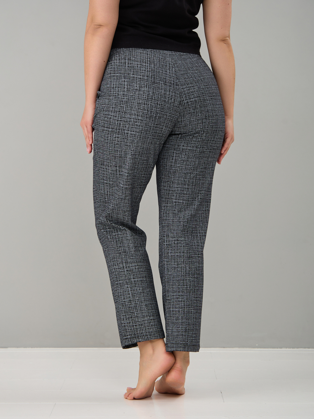 Брюки Б-18/черный-рогожка