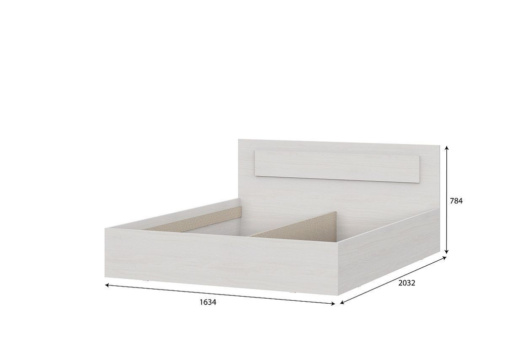 Спальный гарнитур МСП-1 (Ясень Анкор светлый) 1600