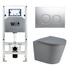 Унитаз с инсталляцией WeltWasser AMBERG 506 ST + SALZBACH 043 MT-GR + AMBERG RD-CR