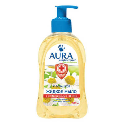 Мыло Жидкое Аура Антибак Ромашка  Дозатор 300мл