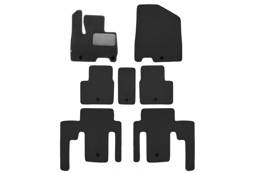 Коврики в салон для KIA Carnival Prestige, 2020-,минивэн, 7шт.(текстиль) арт.KLEVER0502506922110KH