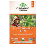 Organic India, чай тулси с куркумой, 18 пакетиков, 36 г (1,27 унции)