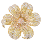 Брошь Fiore Luna ВИОЛА Zircon XR04099 G