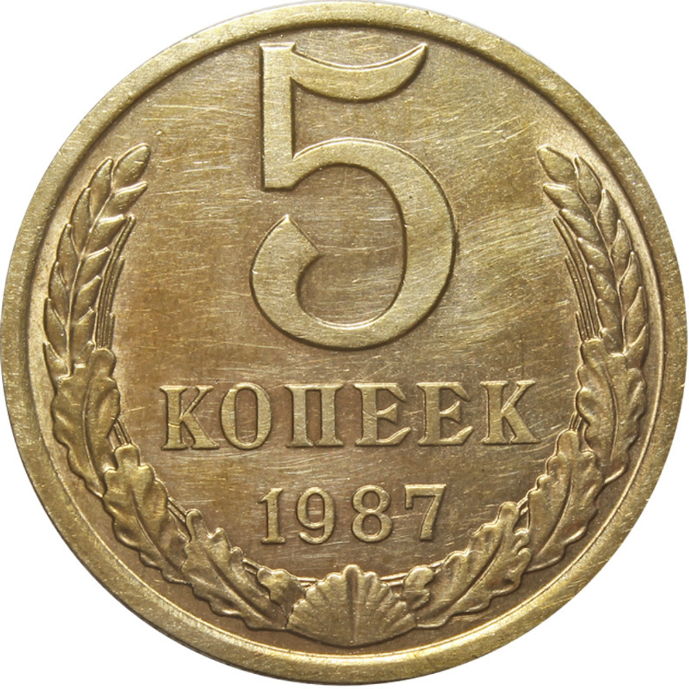 5 копеек 1987 года VF-XF