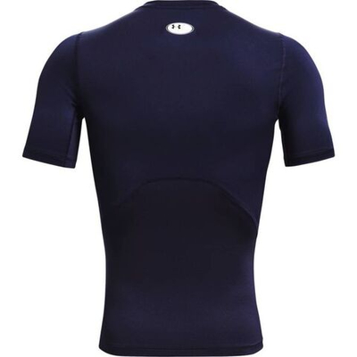 Мужская теннисная футболка Under Armour Men's HeatGear Armour Short Sleeve - midnight navy/white