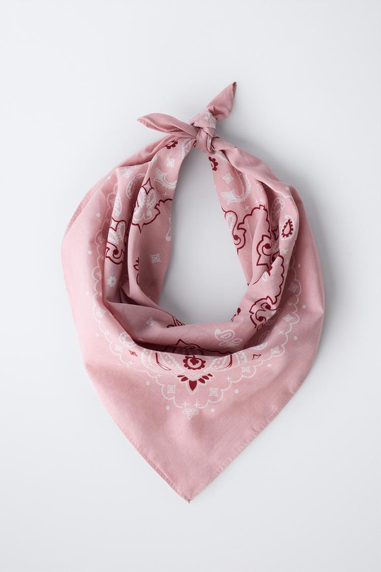 ZARA БАНДАНА КОВБОЙ, РОЗОВЫЙ