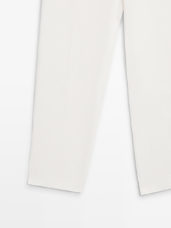 Massimo Dutti Брюки из льна, экрю