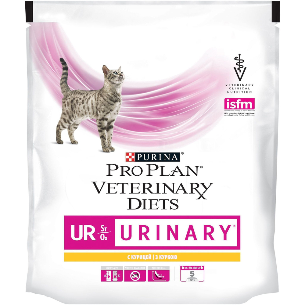 Сухой корм Pro Plan Veterinary Diets UR Urinary  для кошек при мочекаменной болезни, курица, 350 г
