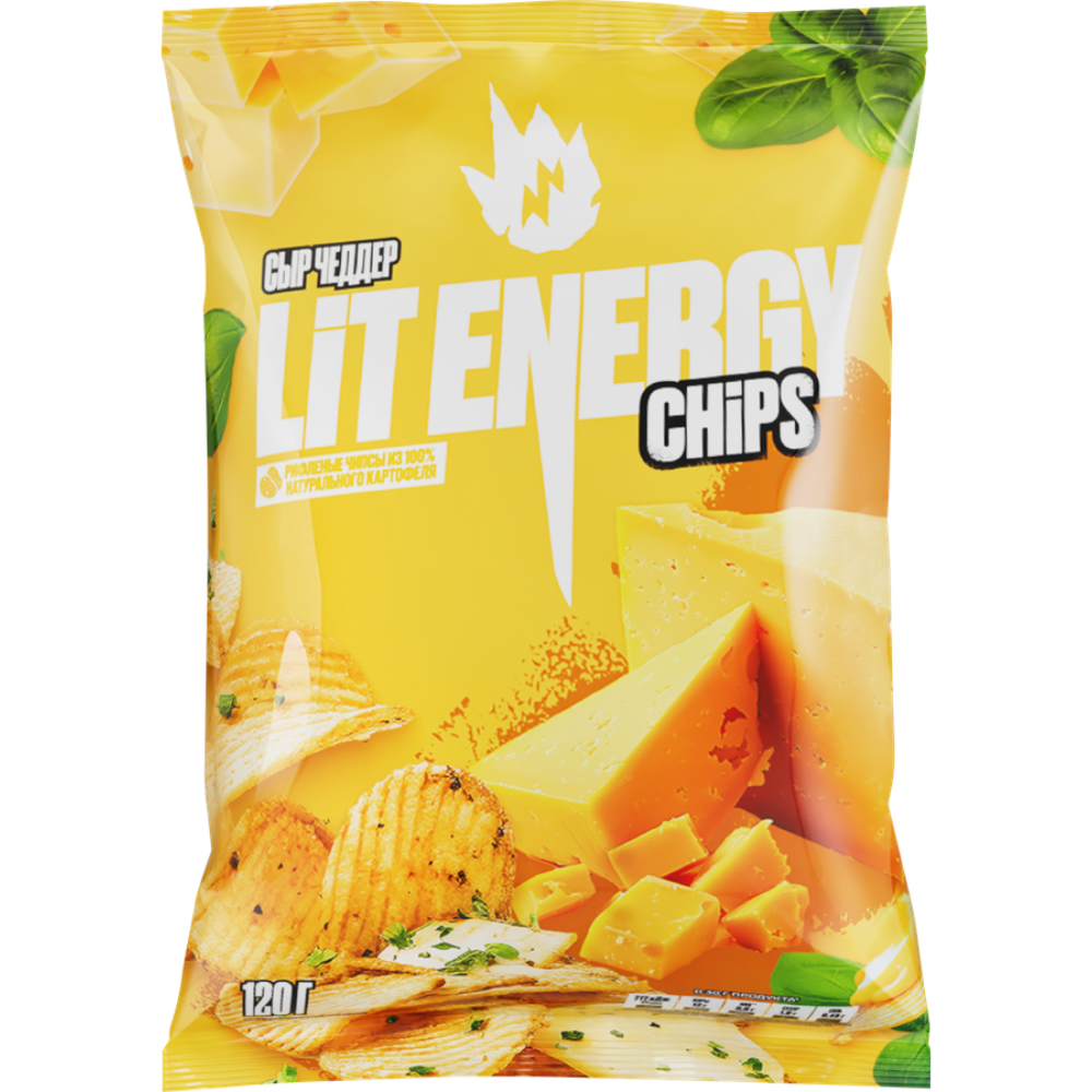 Чипсы Lit Energy Сыр Чеддер 120 гр