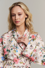 Пижамная блуза-кимоно с шалькой