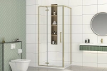 Душевой уголок Royal Bath BERN-V 100х80 RB8100-T-GD стекло прозрачное/профиль золото