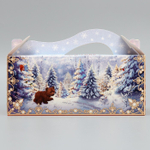 Коробка подарочная складная «С Новым годом! Тройка », 23 х 10 х 10 см