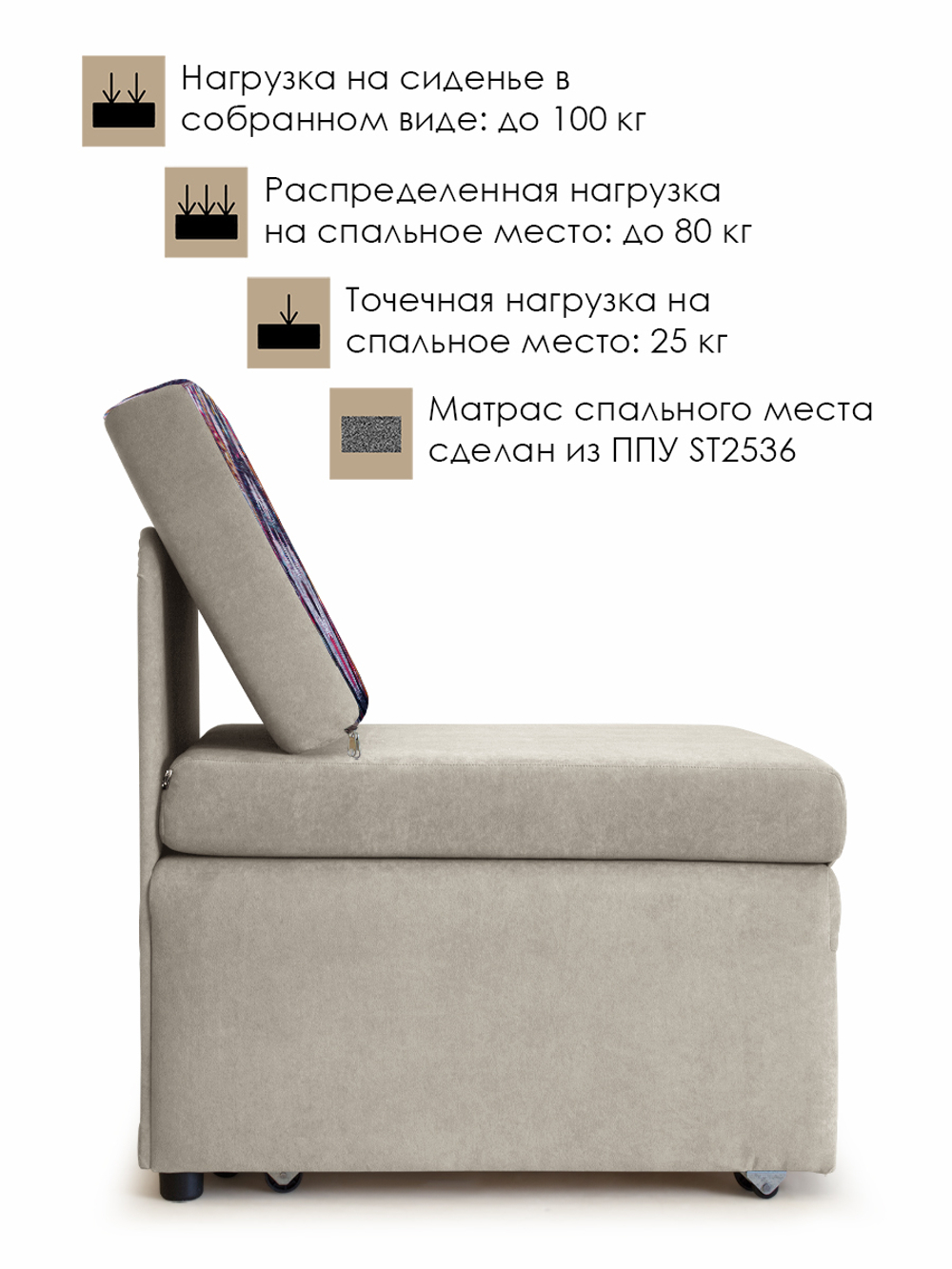 Кресло-кровать "Миник", купон Хаски