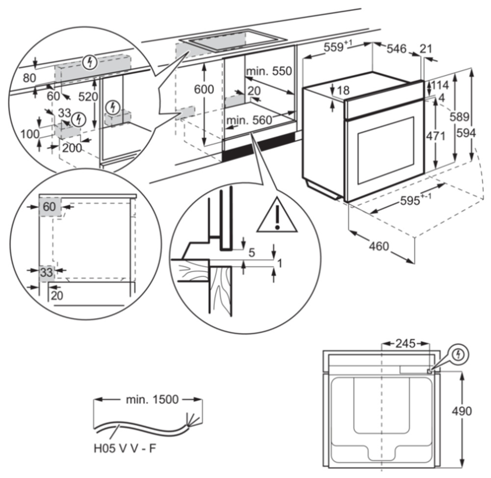 Встраиваемый электрический духовой шкаф Electrolux OKD5C51V
