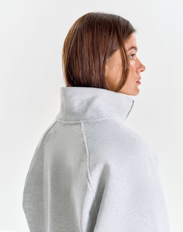 Толстовка Half-zip Logo de base 03 меланж - фото 4