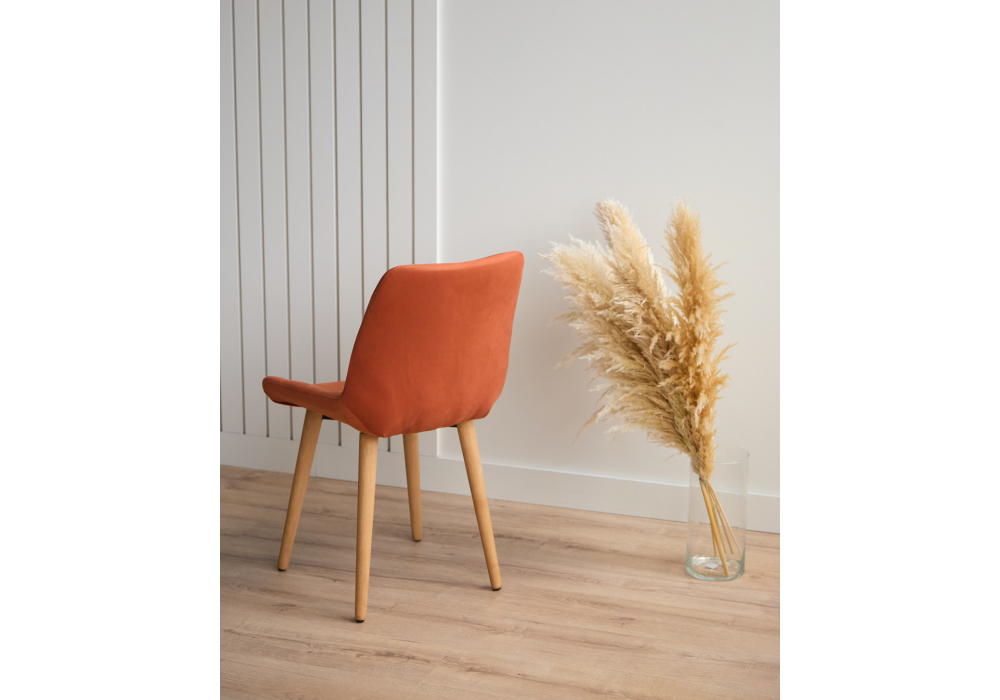 Стул деревянный Woodville Челси терракотовый (zd 432), светлое дерево np, ножки натуральные