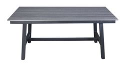 "Сан Ремо" стол обеденный из ДПК, каркас алюминиевый темно-серый