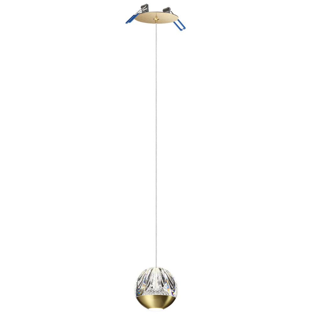 5101/5L L-VISION ODL25 559 латунь/прозрачный/акрил Подвес 2 в 1 LED 5W 4000K 300Лм SONO