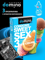Презервативы для орального секса DOMINO Sweet Sex с ароматом мороженого - 3 шт.
